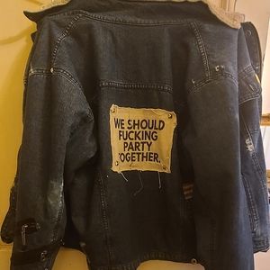 Iron and Resin "Freedom Riders" Custom Jean Jacket Handmade in the USA
